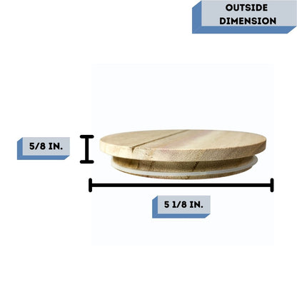 22 Paris Wood candle jar lids Measurement