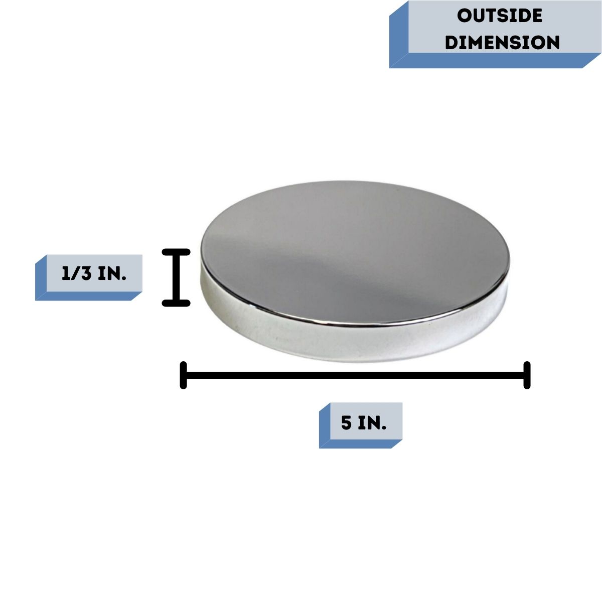 25 oz Silver candle jar Lid Measurement