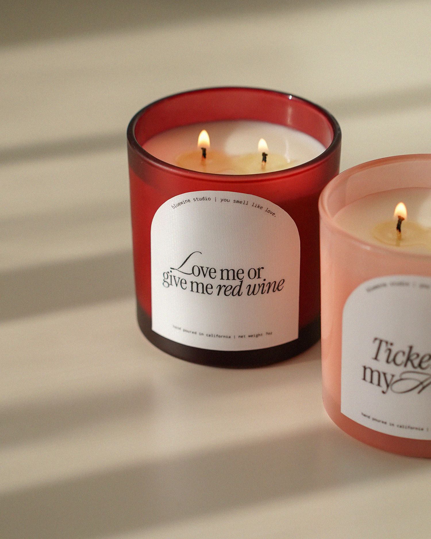 jar candles in candle vessels