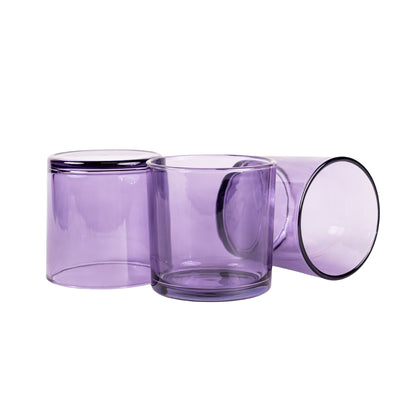 Sydney violet candle jar 18 oz colored glass