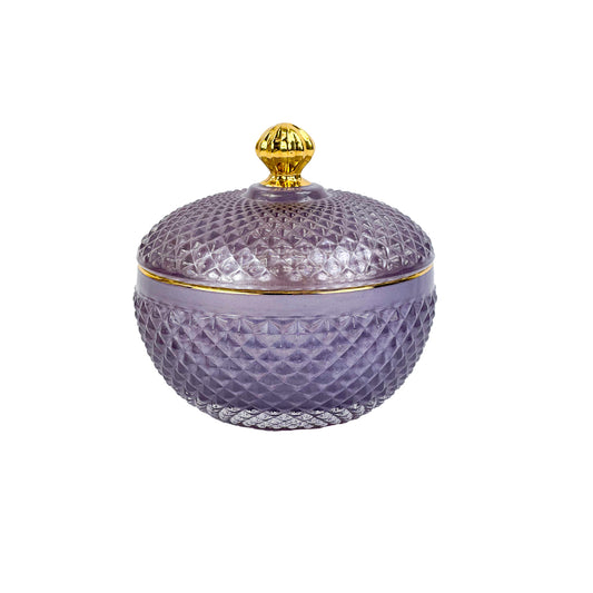 4 OZ SMALL VANITY AMETHYST CANDLE VESSEL