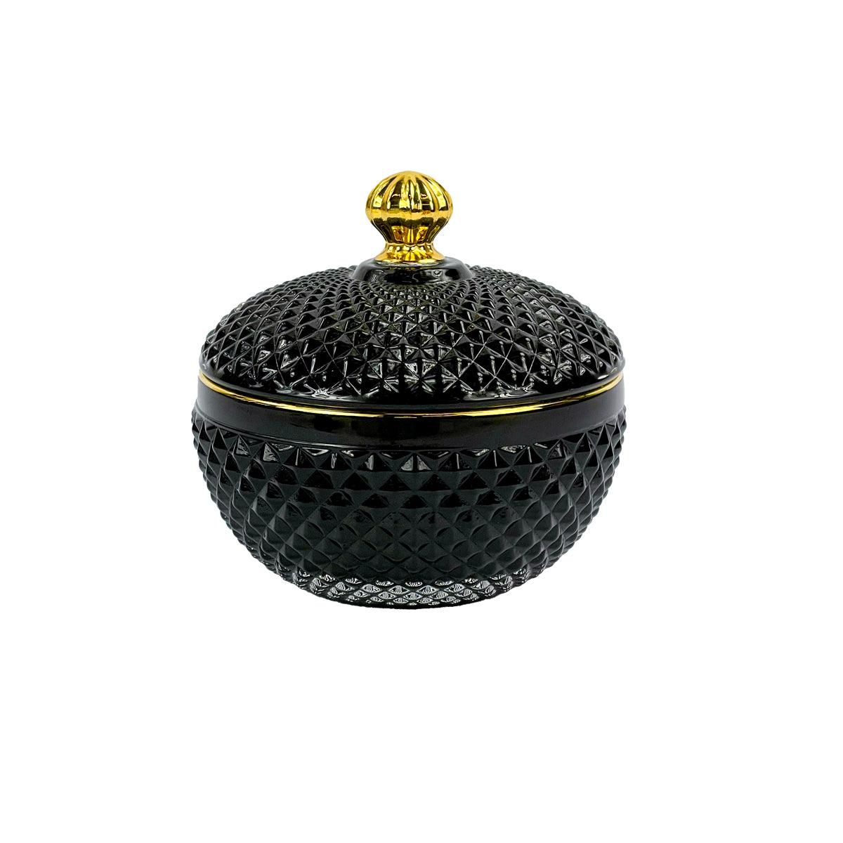 4 OZ SMALL VANITY BLACK CANDLE VESSEL