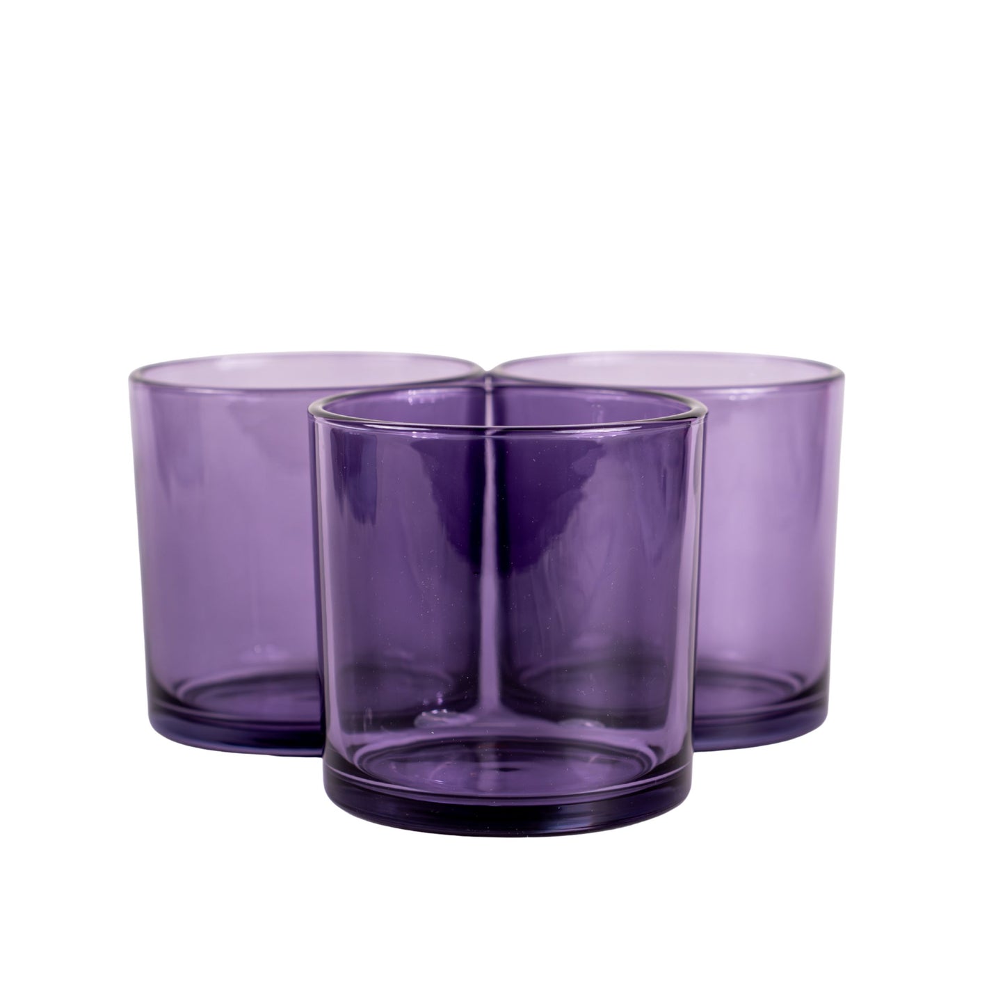 18 oz violet glass Sydney candle jar