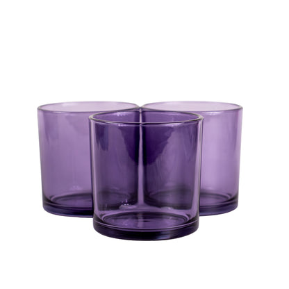 18 oz violet glass Sydney candle jar
