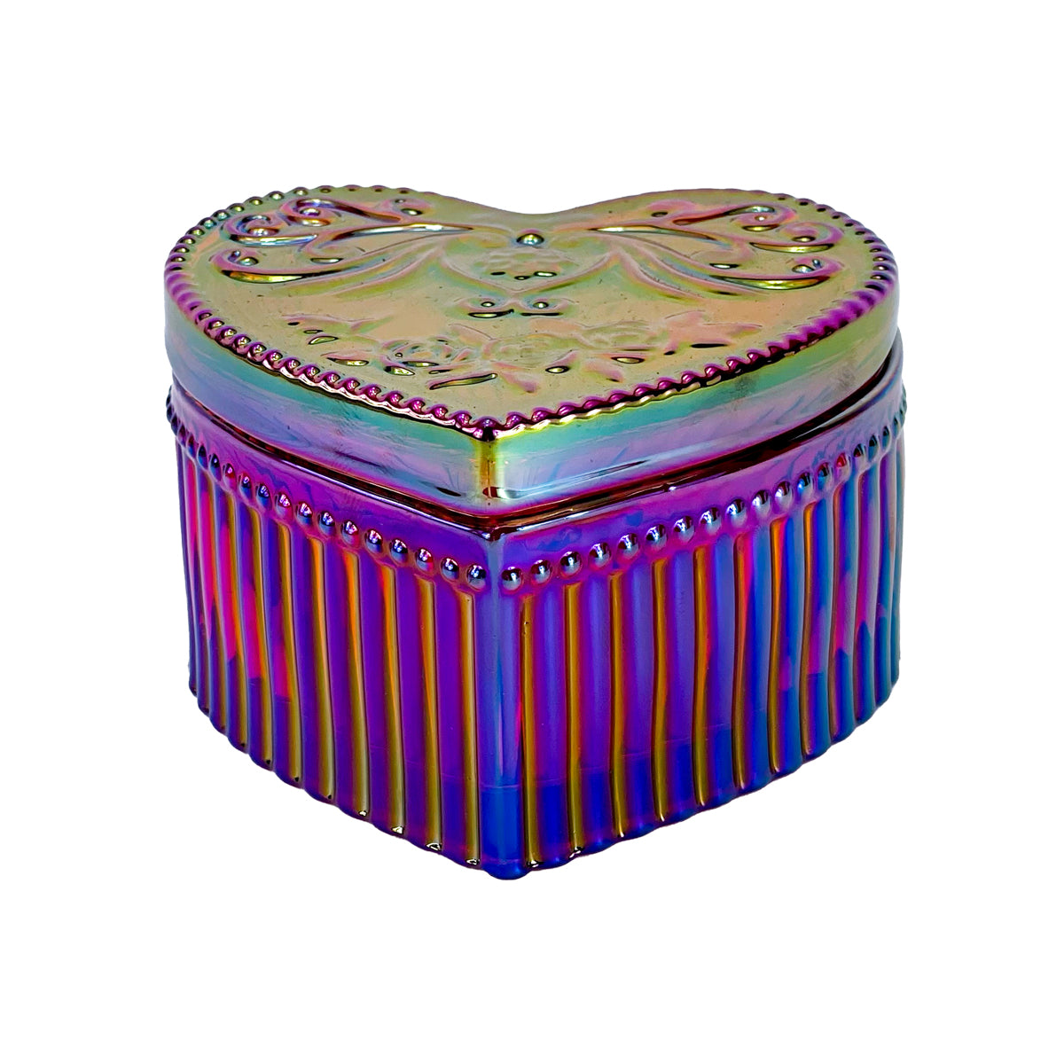 5 OZ CORAZON RUBY IRIDESCENT Vessel Front