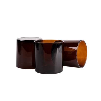 Sydney 18 oz amber glass candle container for luxury candles