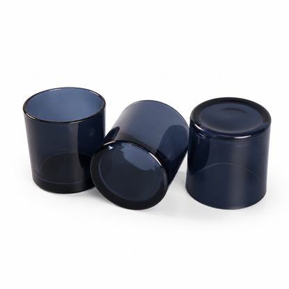 9.5 oz Monticiano Midnight Indigo candle container for luxury candles