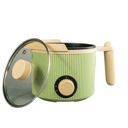 Green mini wax melting pot for candle makers and wax crafting