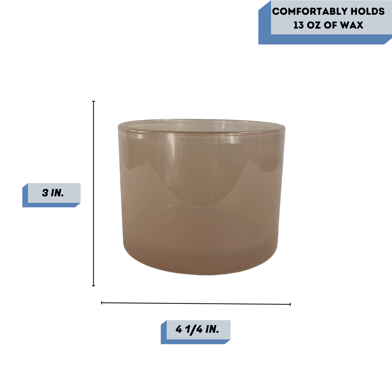 Bella Candle Vessel sand measurements