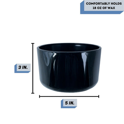 Black Paris candle vessel Measurement