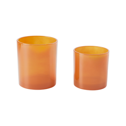 Burnt Orange candle jar different sizes