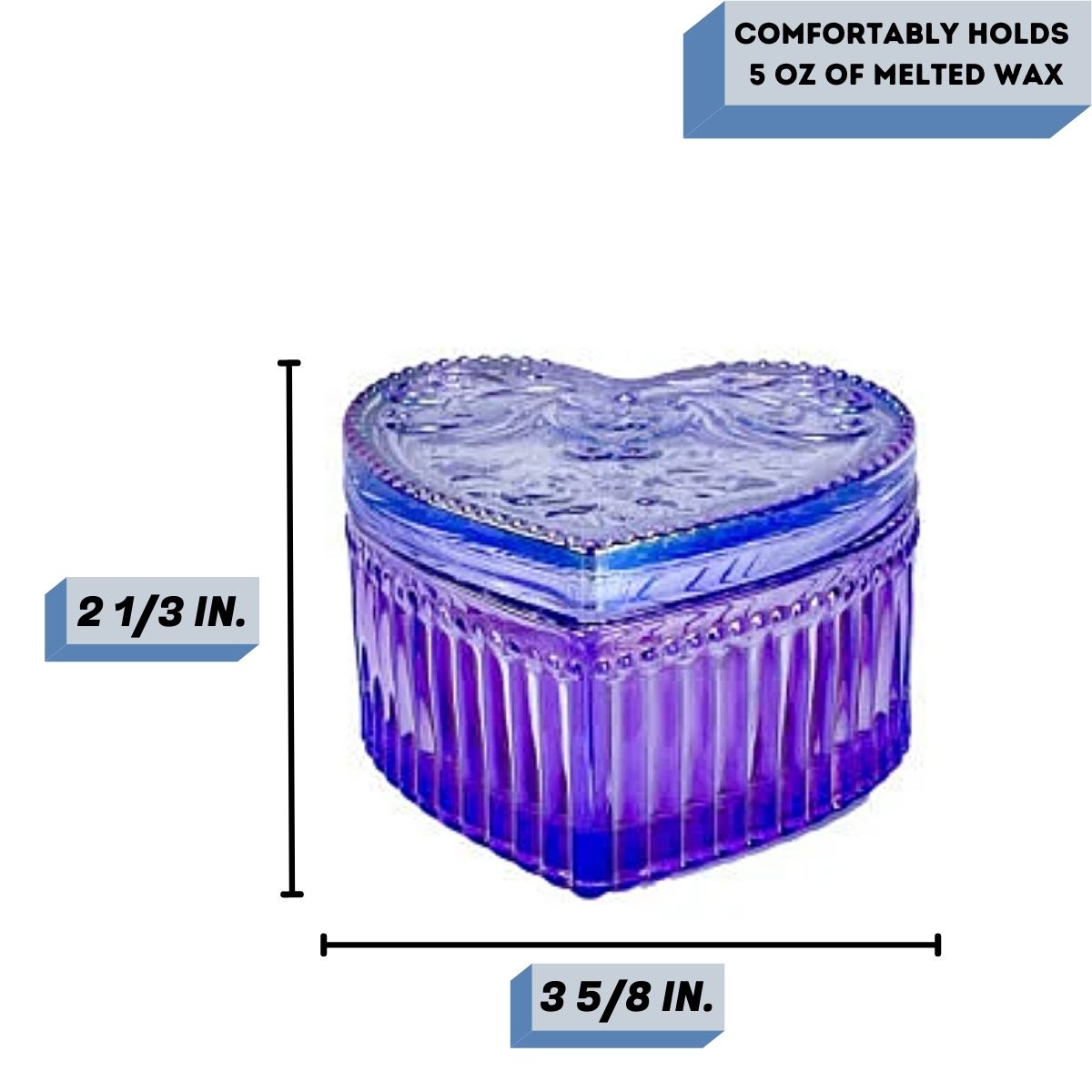 CORAZON LAVENDER IRIDESCENT VESSEL Measurement