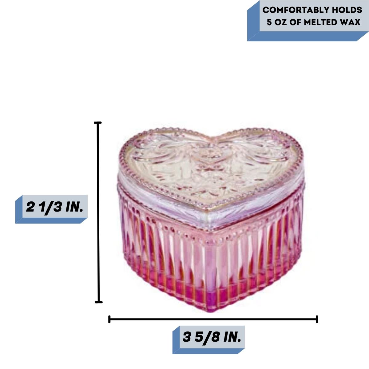 CORAZON PINK IRIDESCENT VESSEL Measurement