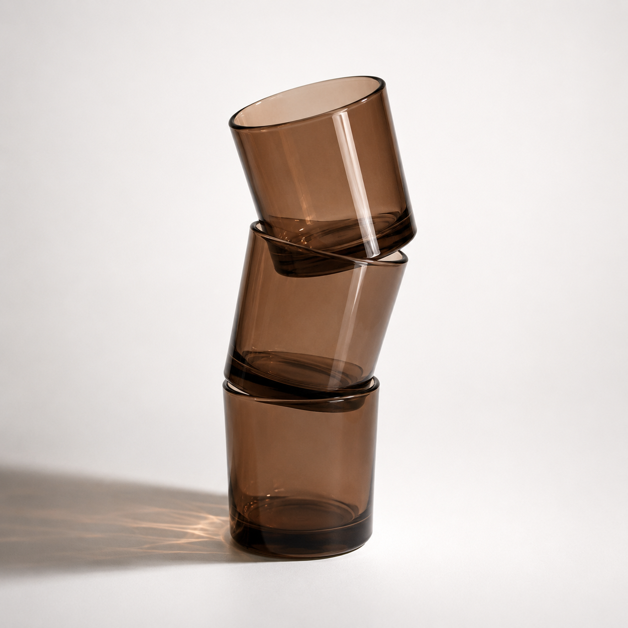 Cocoa glass candle jar 