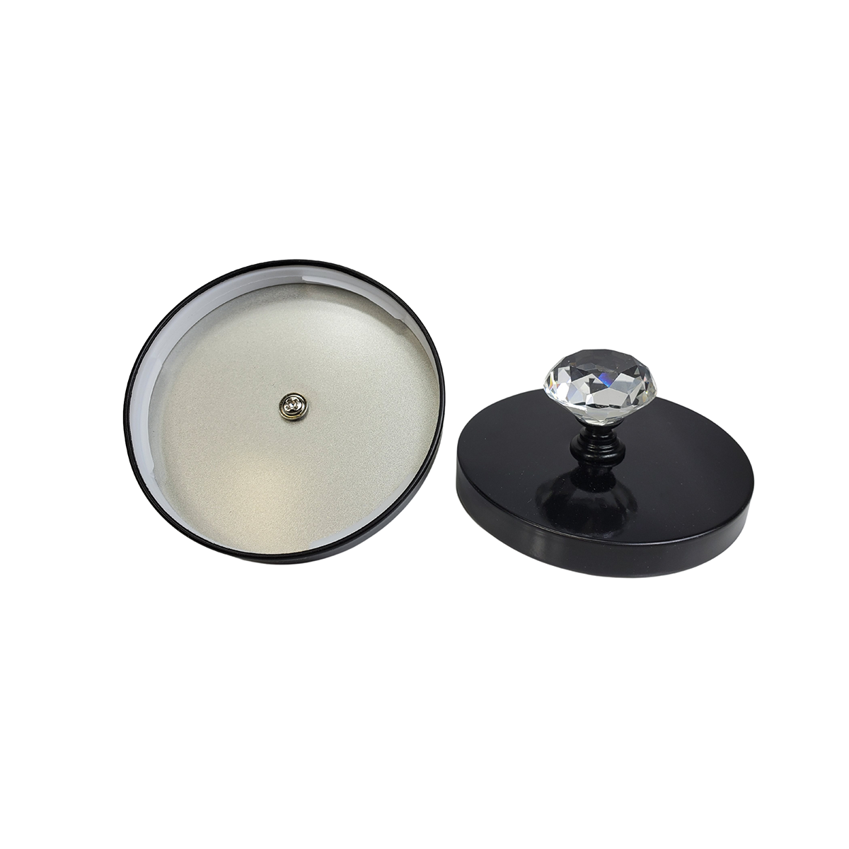 Diamond candle lid black 2