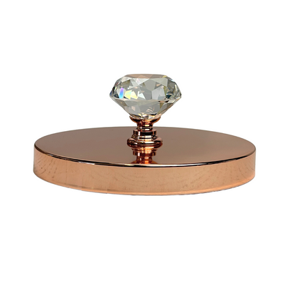 Diamond candle lid rose gold 1