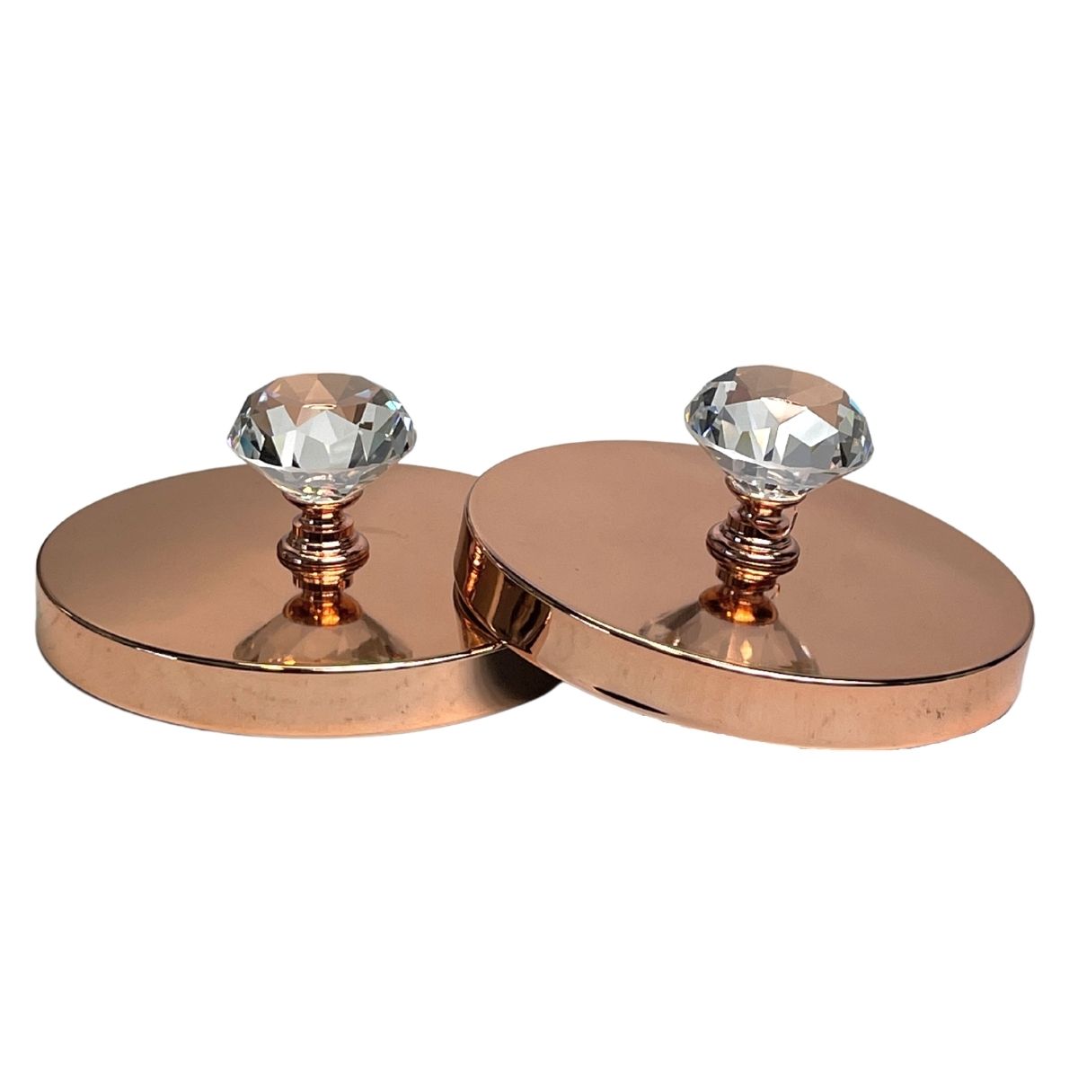 Diamond candle lid rose gold