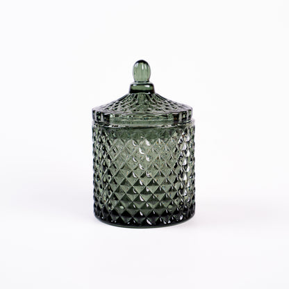 Elegant evergreen France candle container for premium candle collections