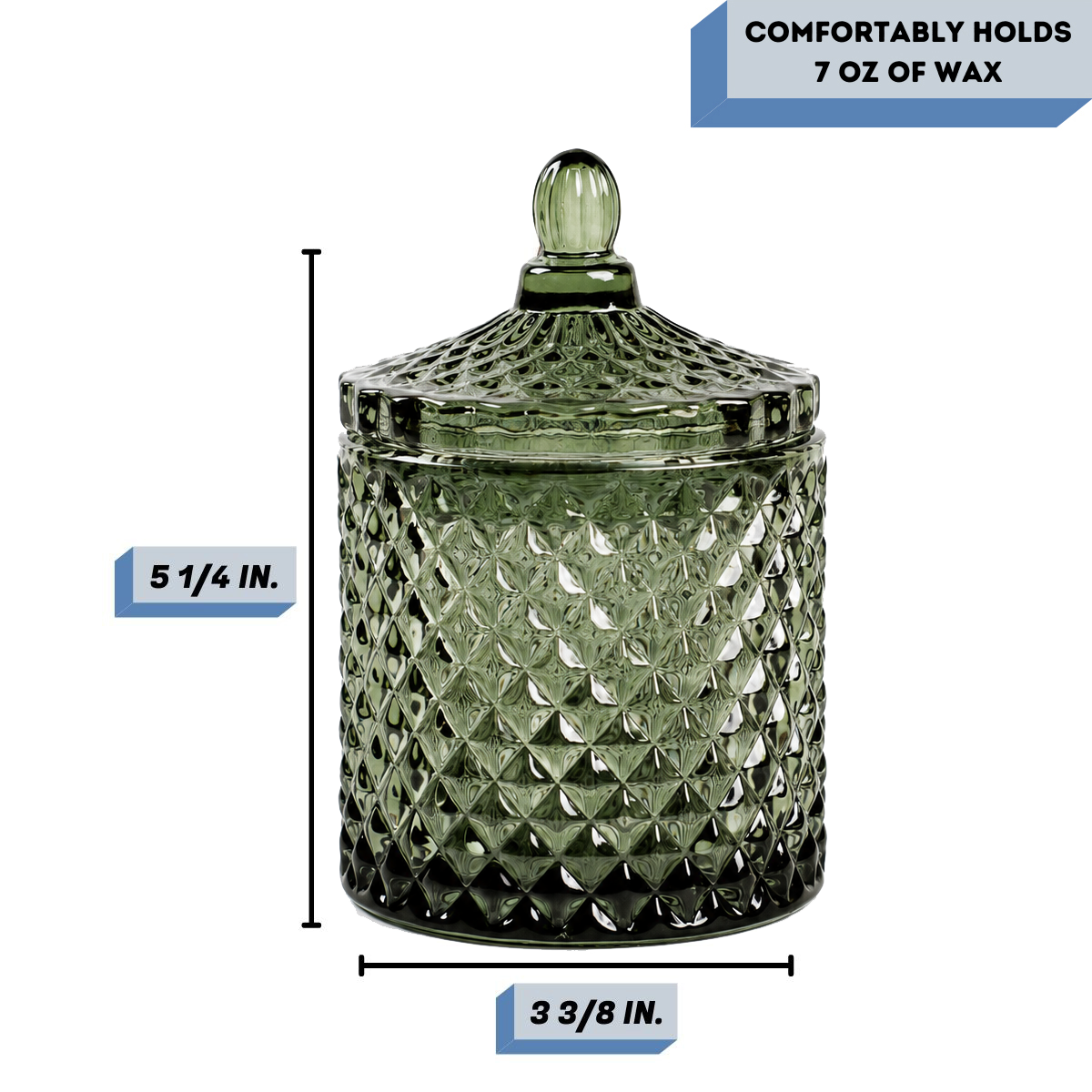 France evergreen candle vessel Measurements