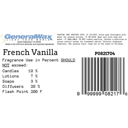 French vanilla fragrance label