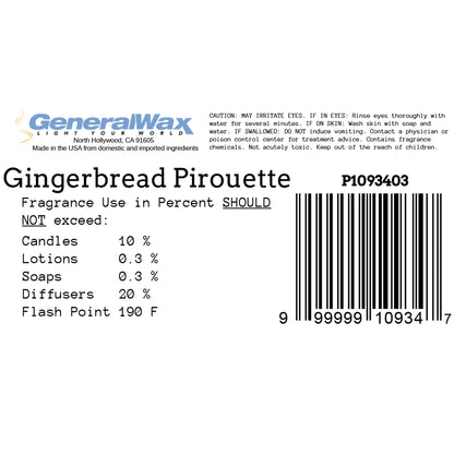 Gingerbread pirouette label