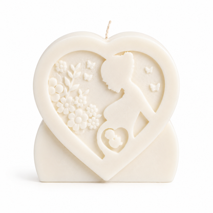 Heart Shaped Pregnant woman Silicone Candle Mold