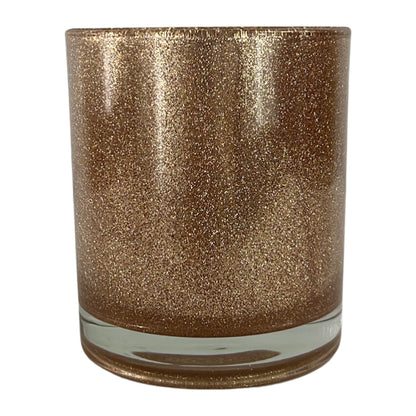 Havana Glitter Rose Gold Candle Glass