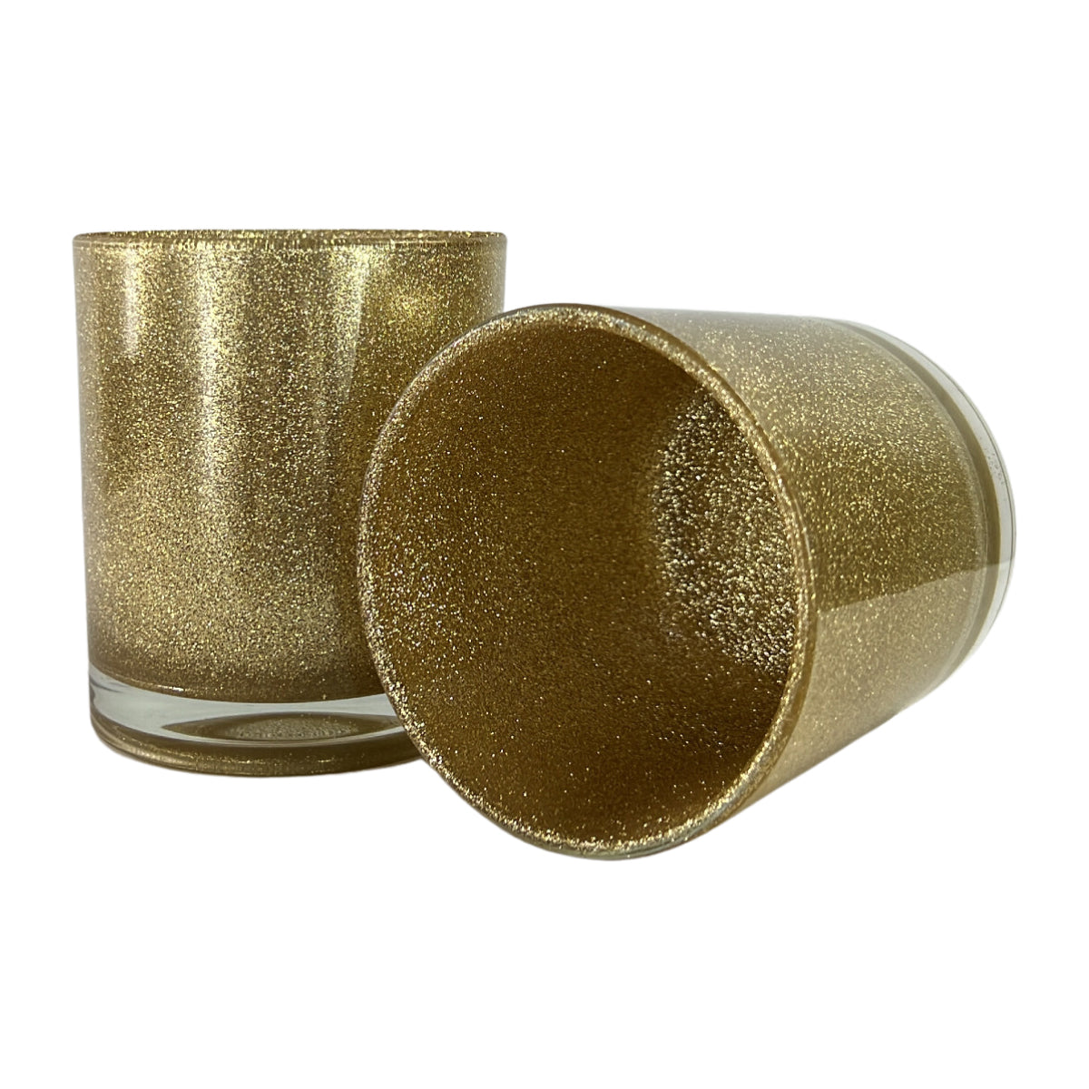 Havana Glitter gold candle glasses