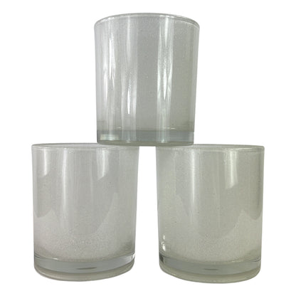 Havana Glitter white Candle Glasses