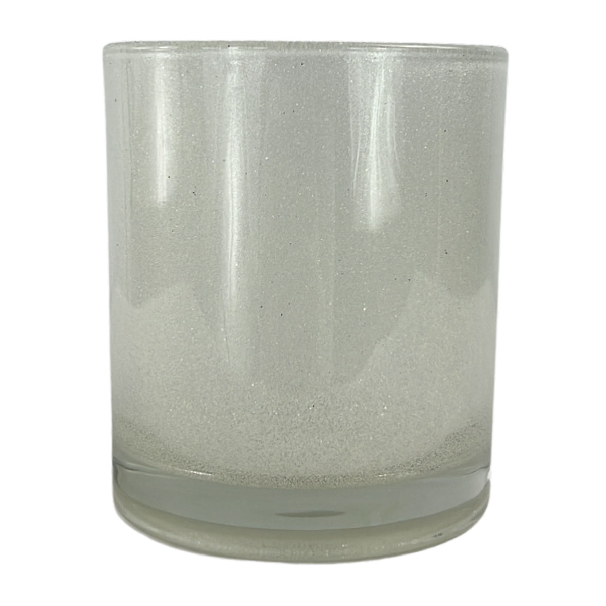 Havana Glitter white candle glass