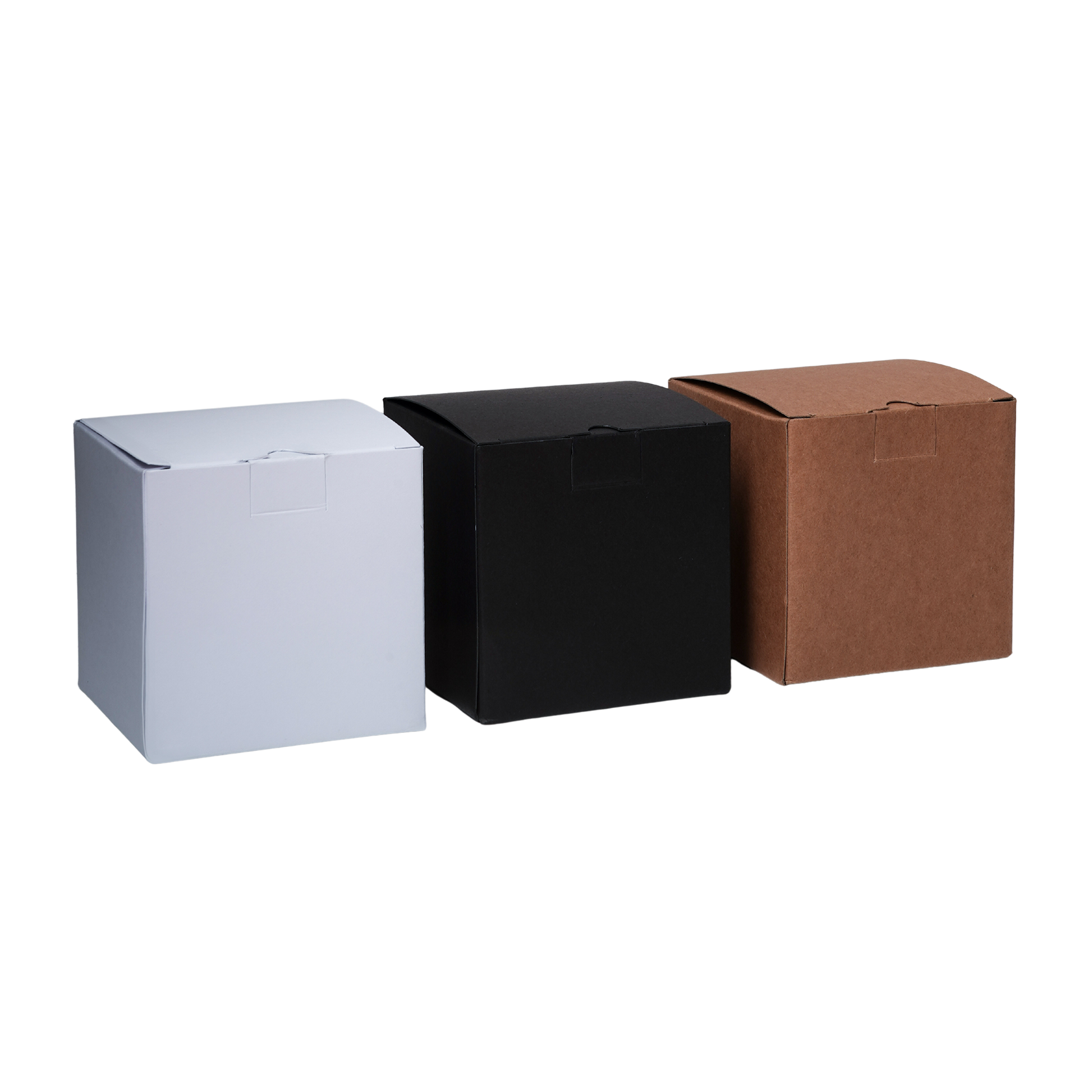 Havana candle box with insert in white black and kraft