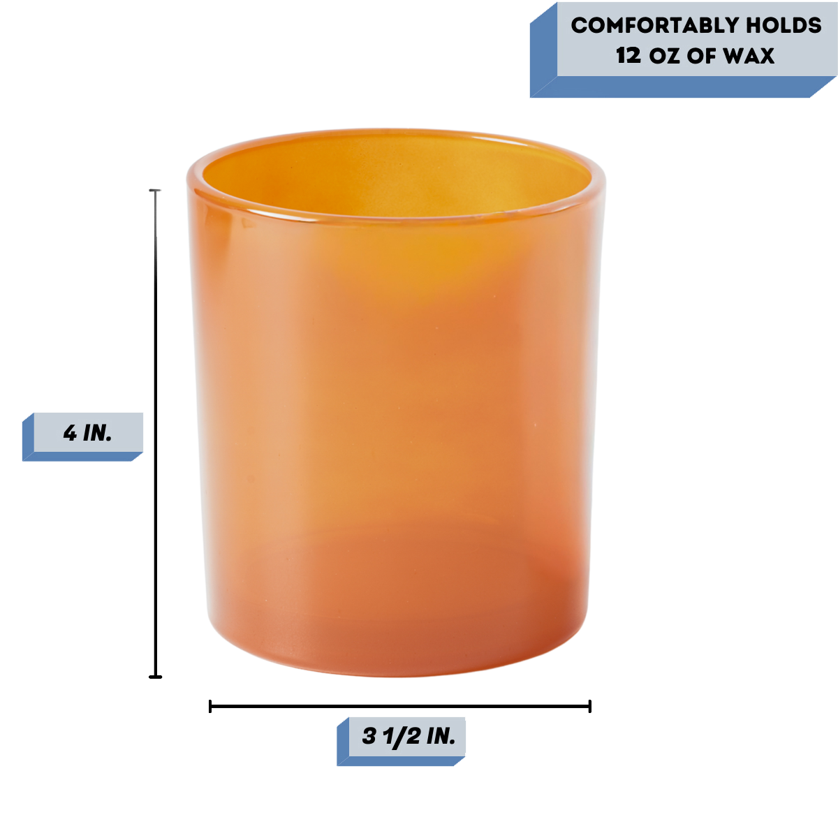 Havana burnt orange candle jar measurements