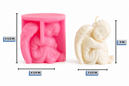 Heavenly Angel Silicone Candle Mold dimensions