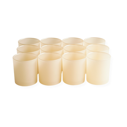 Havana ivory candle jars