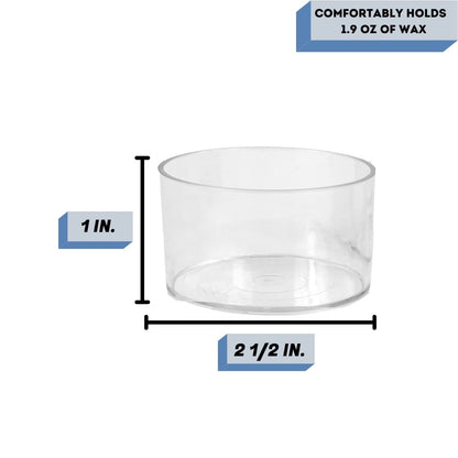 Jumbo plastic tealight cups Measurements