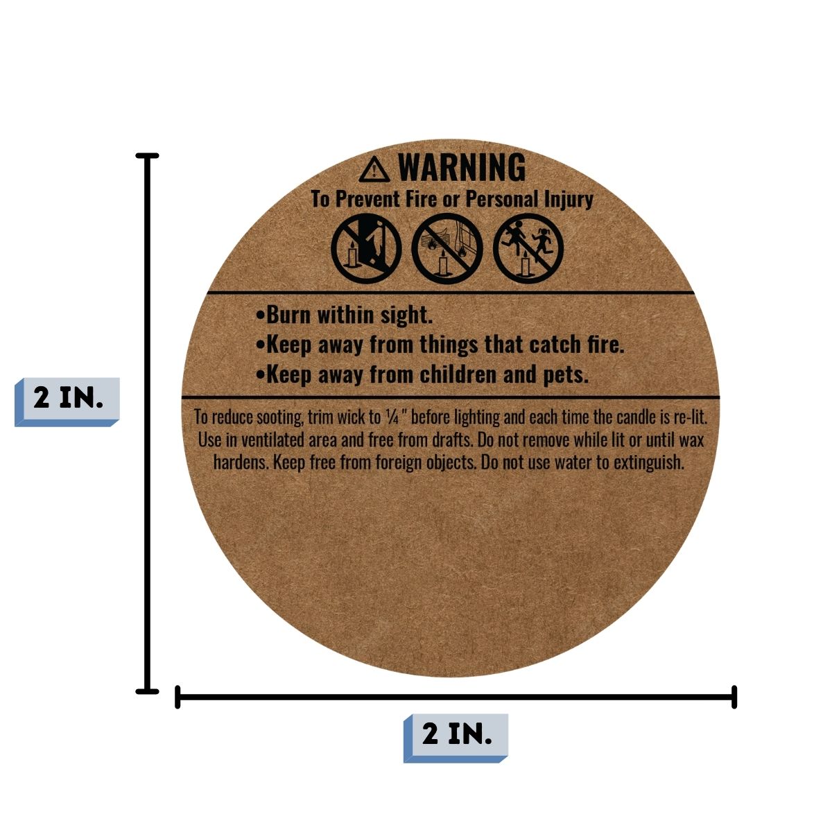 KRFT candle label Measurement