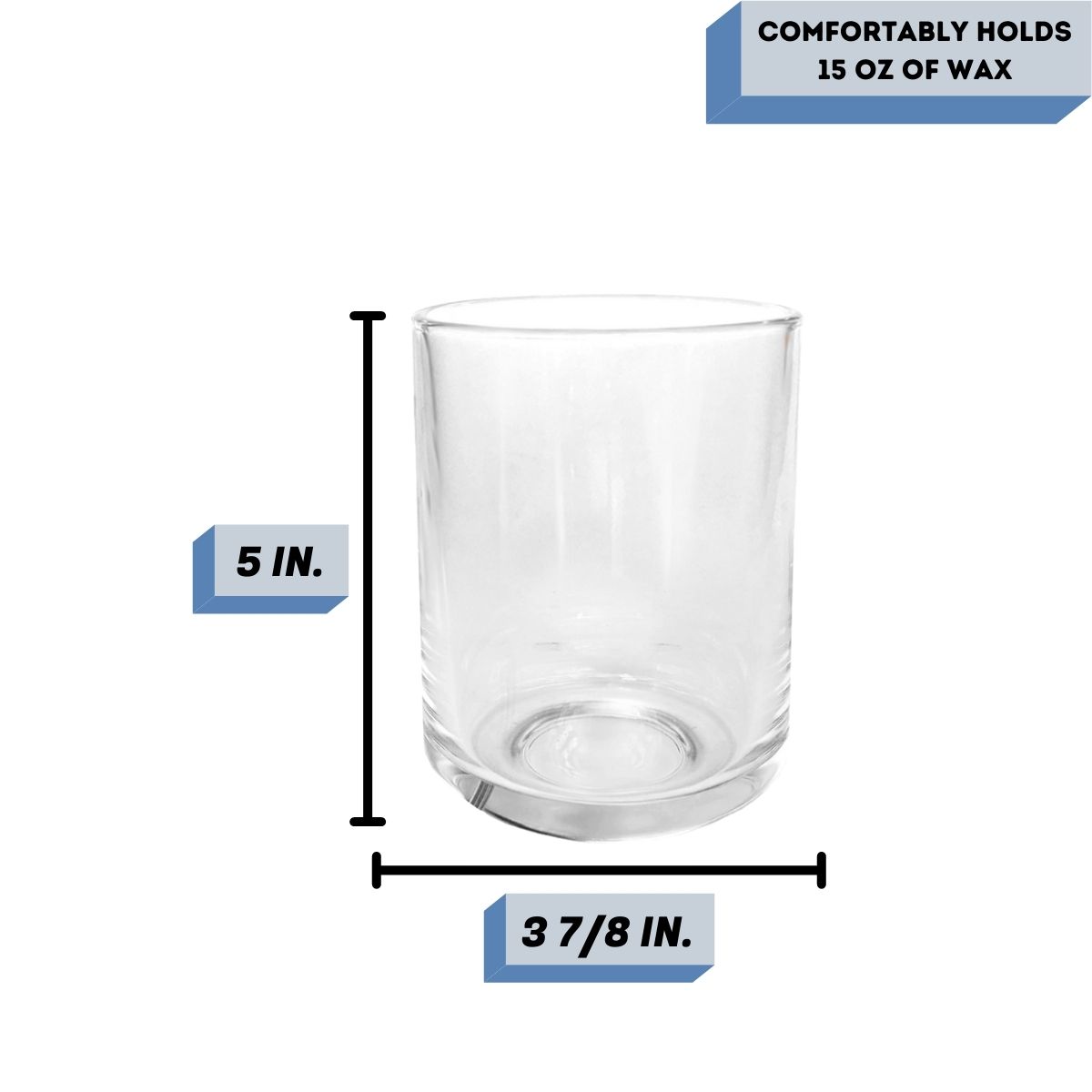 Kenya Clear candle jar Measurement