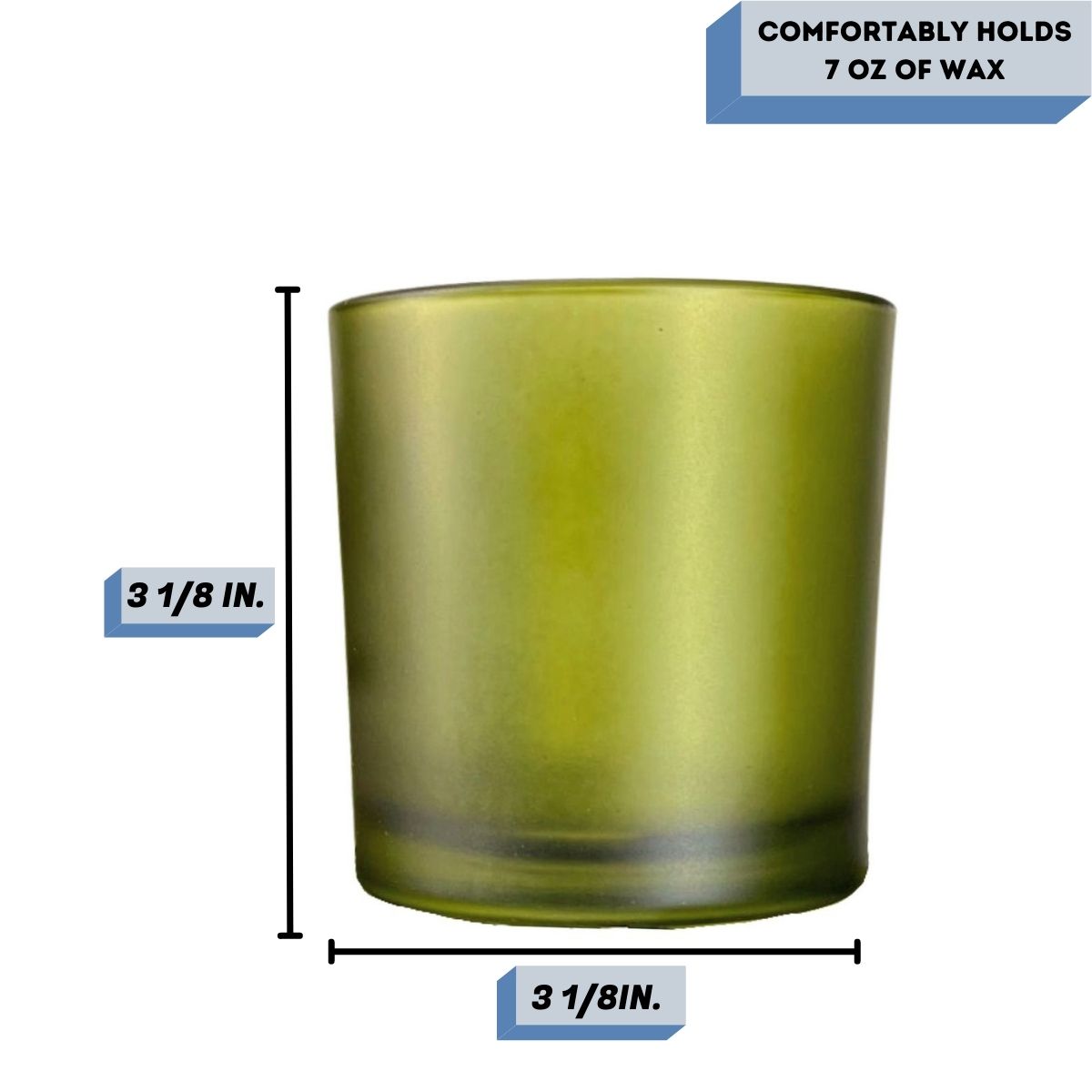 MONTICIANO Emerald CANDLE VESSEL measurement