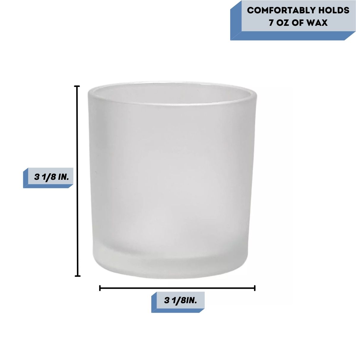 MONTICIANO FROSTED CANDLE VESSEL Measurement