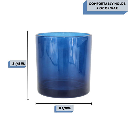 MONTICIANO GALAXY BLUE CANDLE VESSEL Measurement