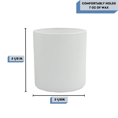 MONTICIANO MATTE WHITE CANDLE VESSEL Measurement