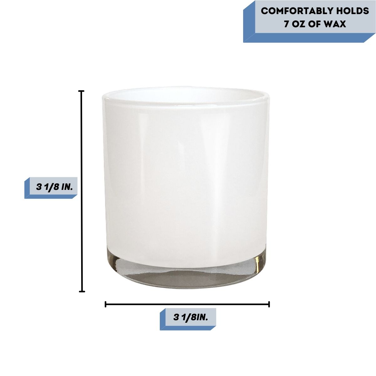 MONTICIANO MILK WHITE CANDLE VESSEL Measurement