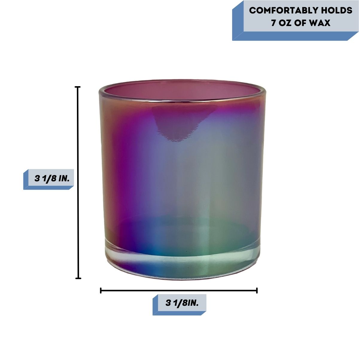 MONTICIANO PIXIE IRIDESCENT CANDLE VESSEL Measurement