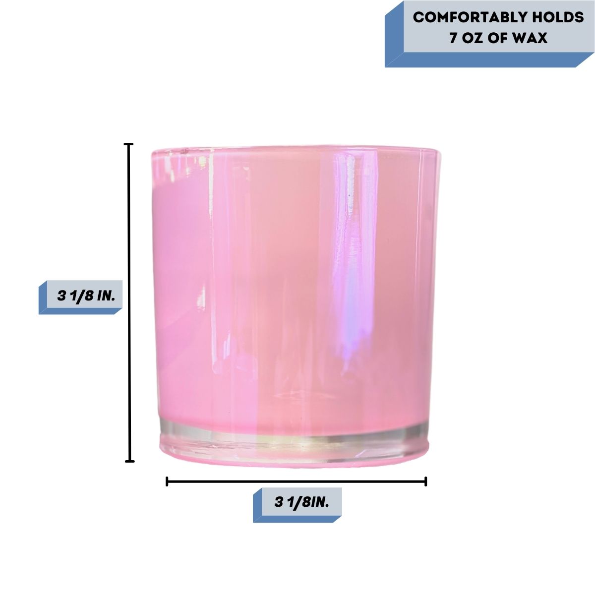 MONTICIANO UNICORN IRIDESCENT CANDLE VESSEL Measurement