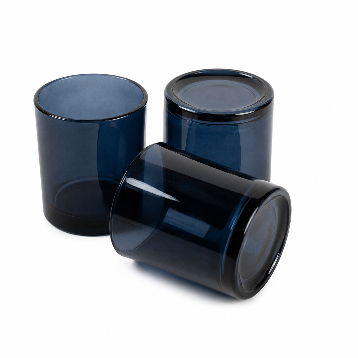 Midnight Indigo candle jar for spa coastal and masculine candle collections