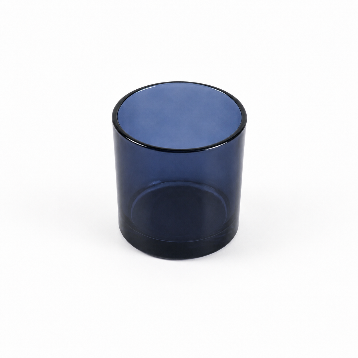 Midnight Indigo glass candle jar for soy candle making