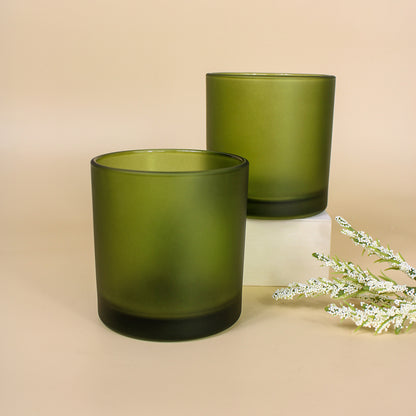 Monticiano Emerald Frosted candle jar