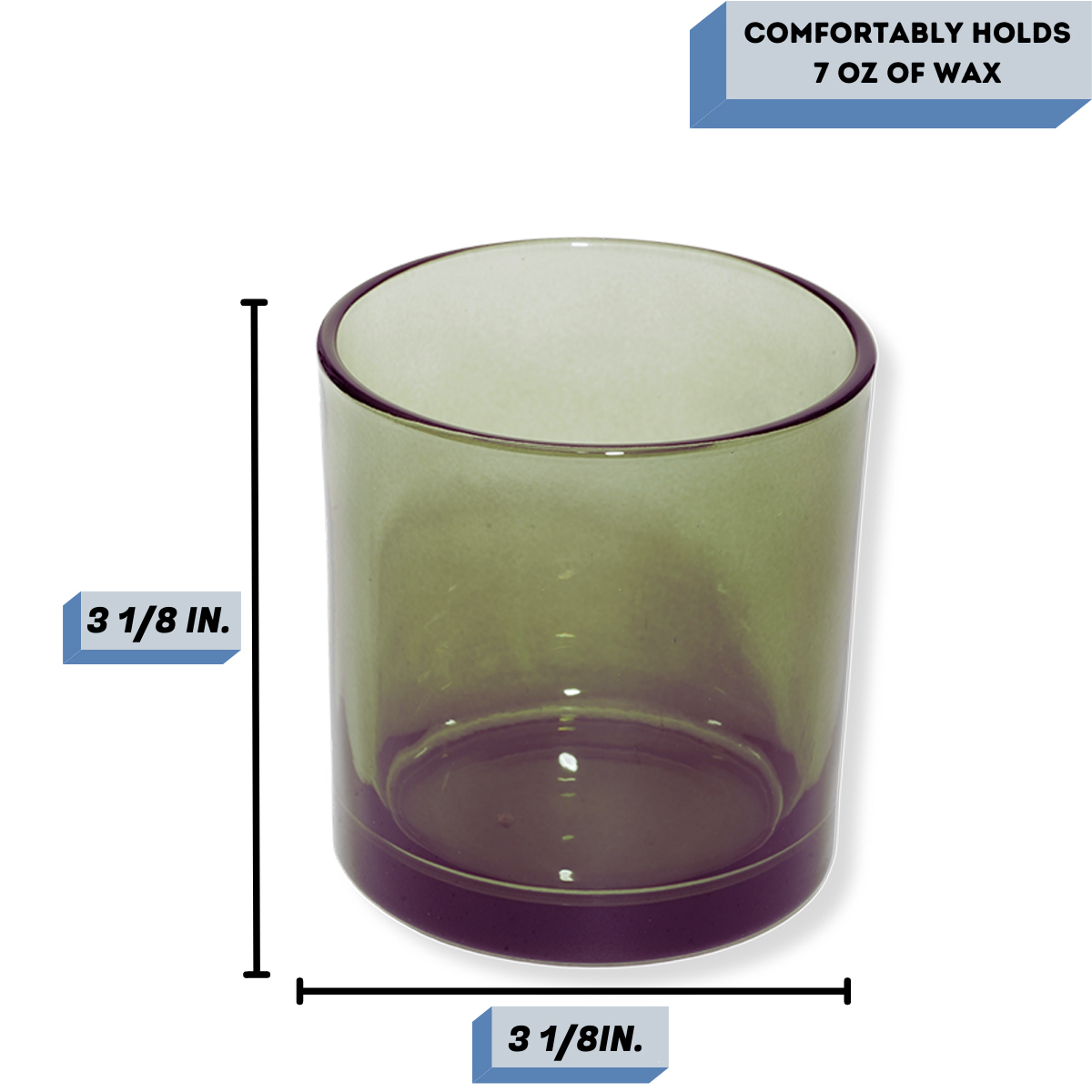 Monticiano Forest Green candle vessel measurements