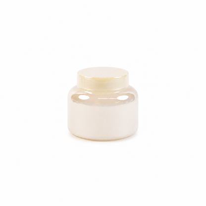NOVA White Iridescent Candle Jar with Lid