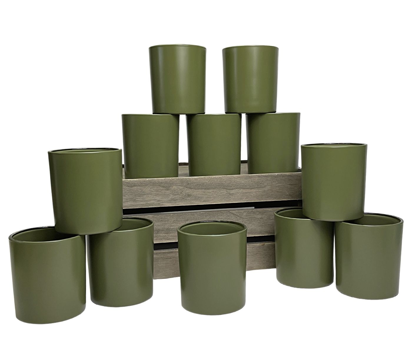 14 Oz. Havana Matte Olive Candle Jar